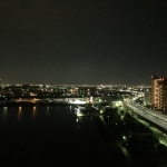 泉大津パーキングエリアの夜景、大阪市内方向